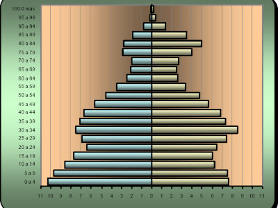 Grafico 2. Piramide pobación espanola